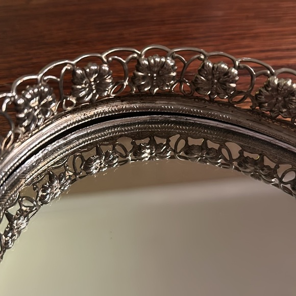 Vintage Gold Filigree Dresser Mirror - Picture 7 of 7
